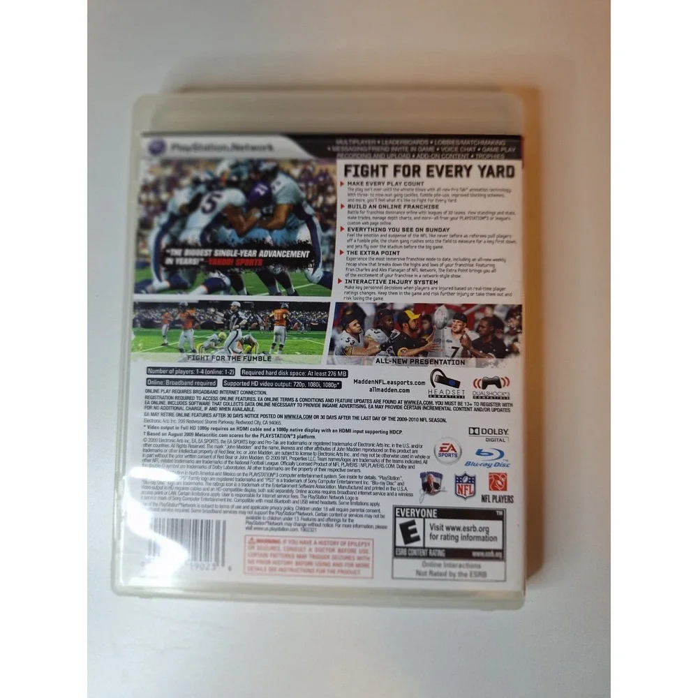Madden NFL 10 (Sony PlayStation 3, 2009) EA Sports with manu